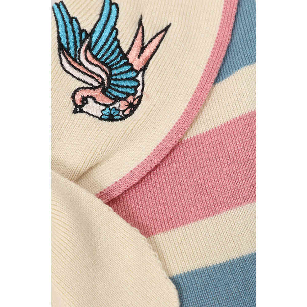 Banned - Zelda Swallow Striped Jumper - Cream